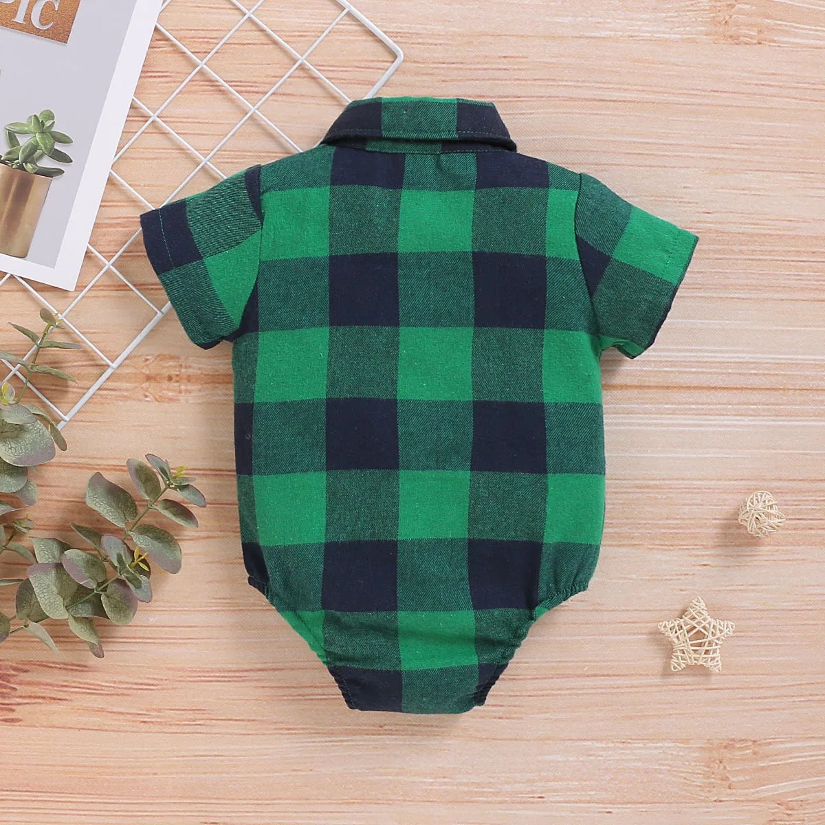 Infant short sleeve paid bodysuit FSH