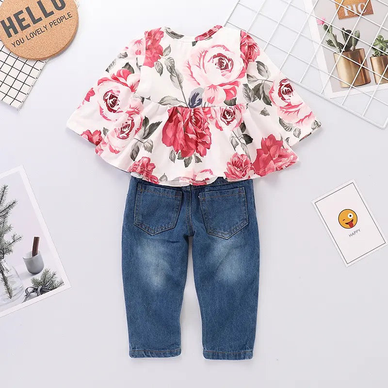 Baby girl 2 pc Jean set FSH