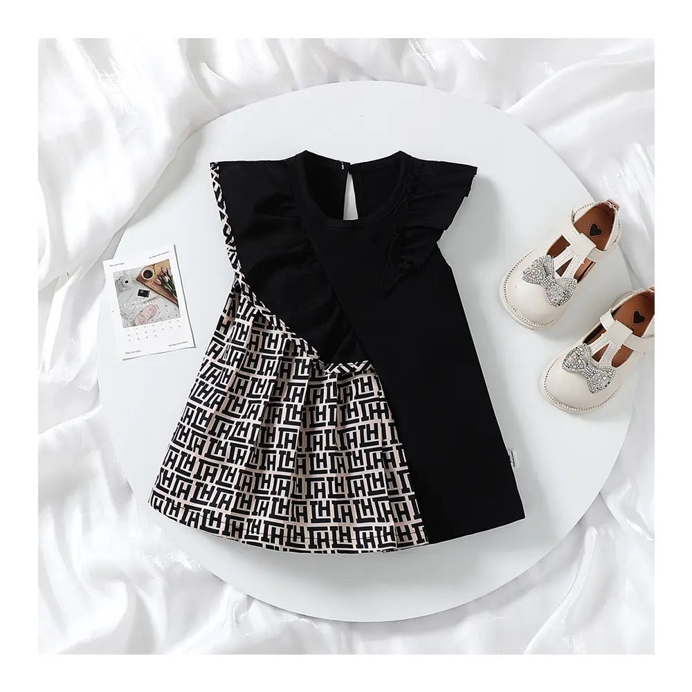 Baby casual short sleeve cotton dress FSH