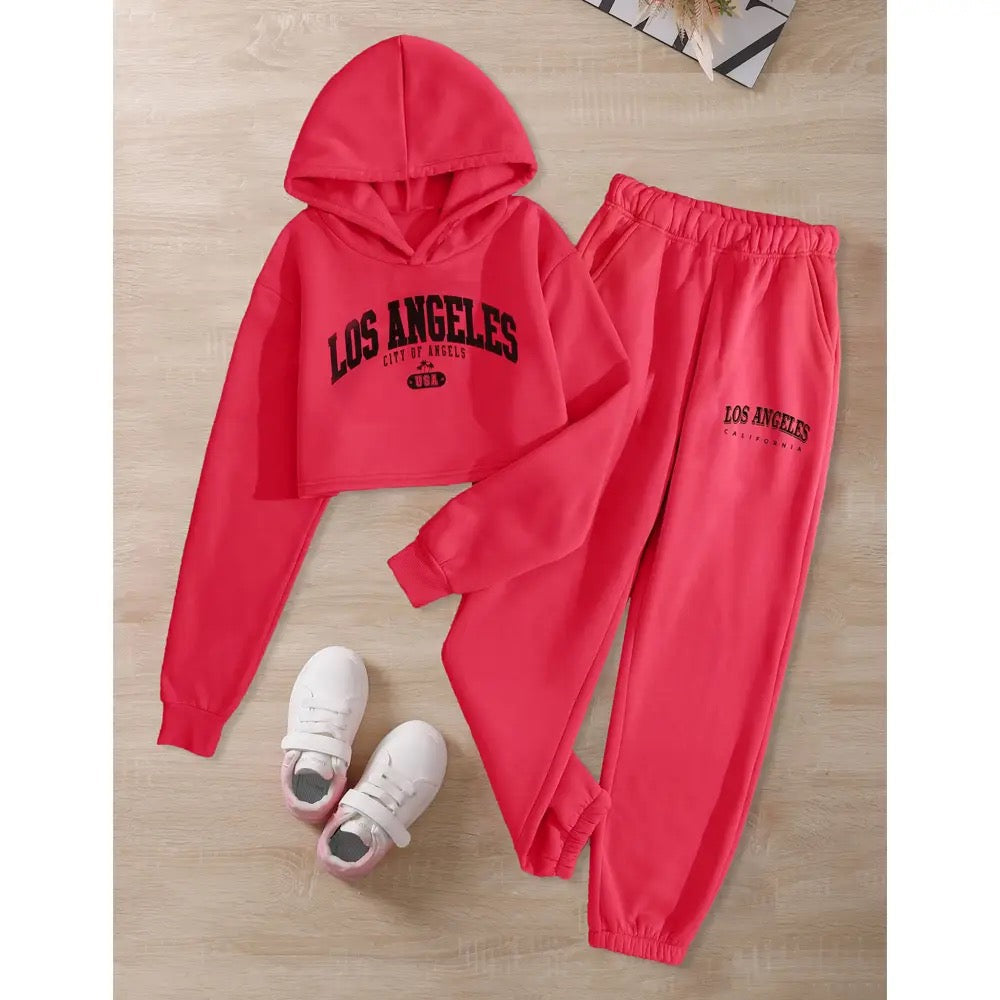 Kids 2 Pc red winter autumn long sleeve girl set FSH