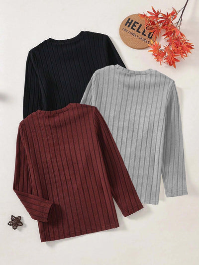 3 Pc knitted loose long sleeve vintage v neck FSH