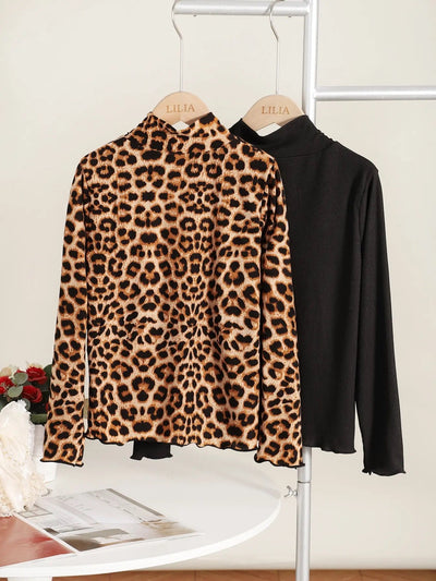 Big kids ladies 2 Pc FSH top long sleeve turtle neck