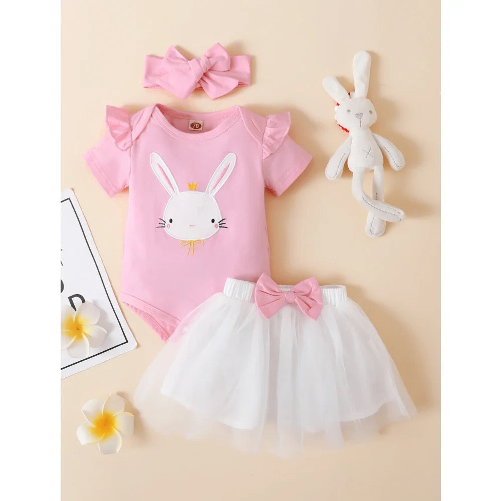 Baby girl newborn 3 pc skirt set FSH