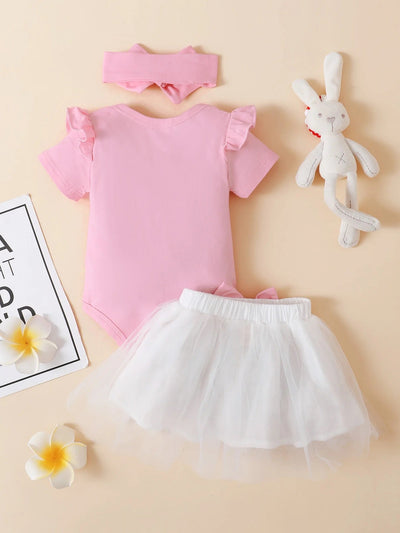 Baby girl newborn 3 pc skirt set FSH