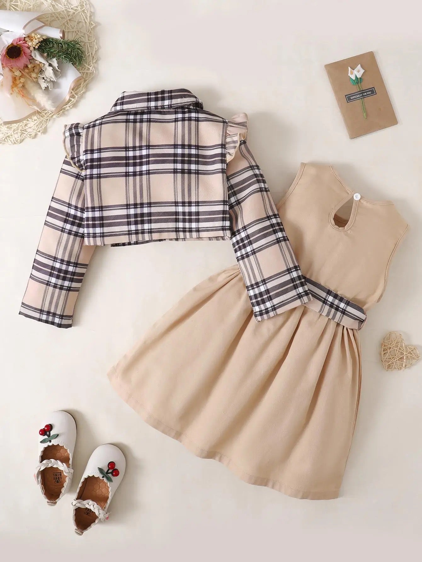 Baby girl 2 pc dress with jacket set FSH