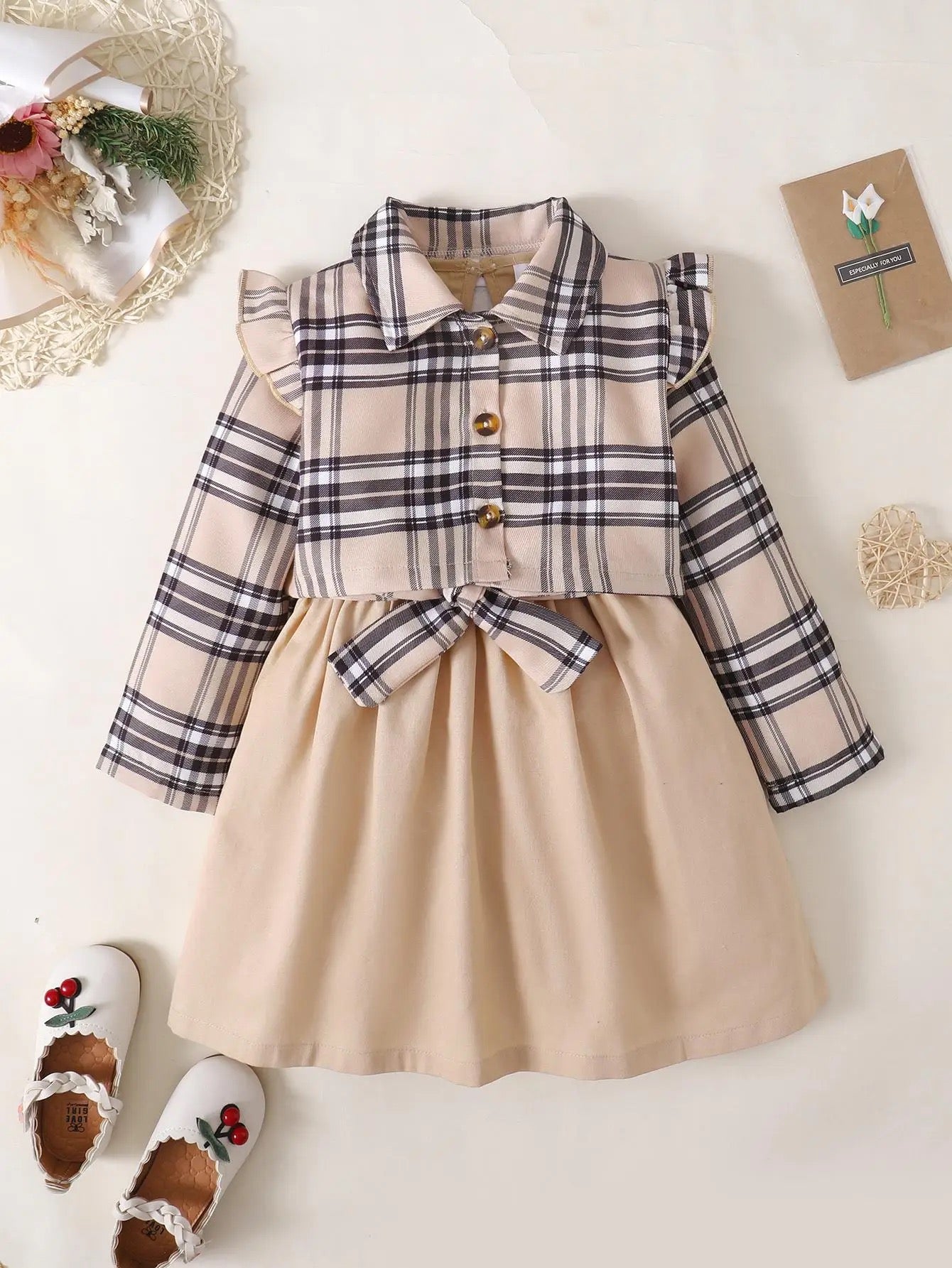 Baby girl 2 pc dress with jacket set FSH