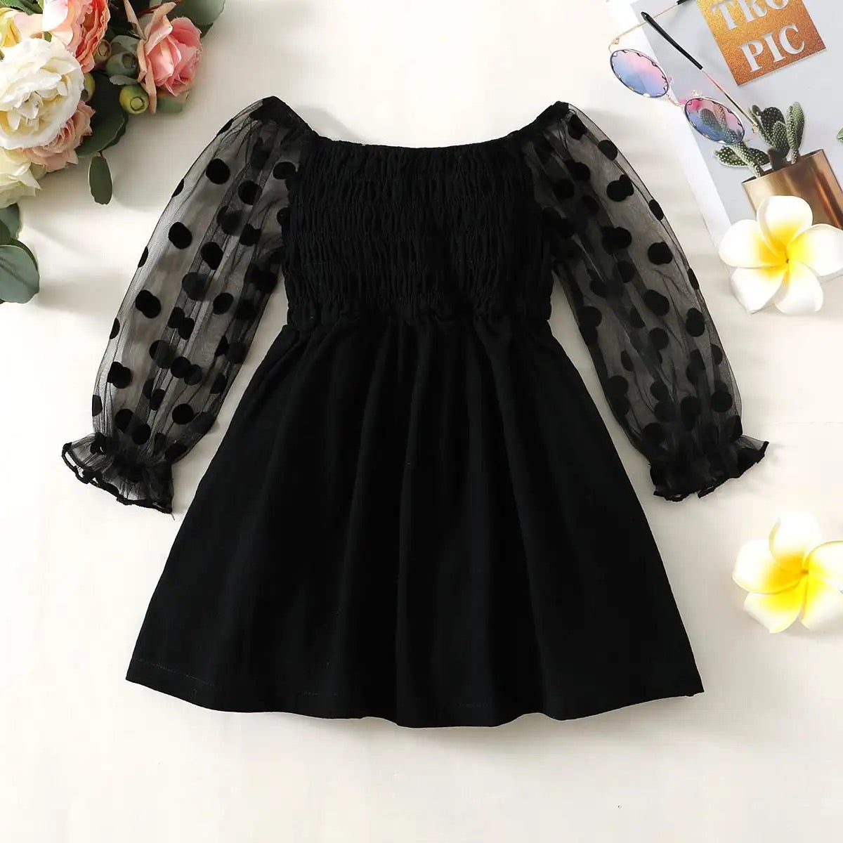 Baby long sleeve casual print dress FSH