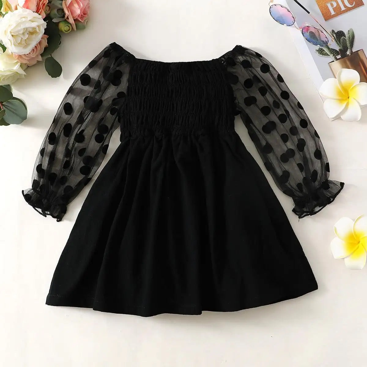 Baby long sleeve casual print dress FSH