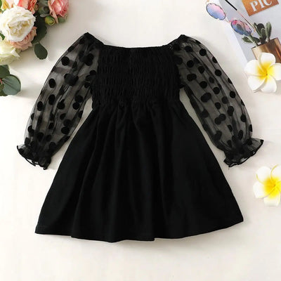 Baby long sleeve casual print dress FSH