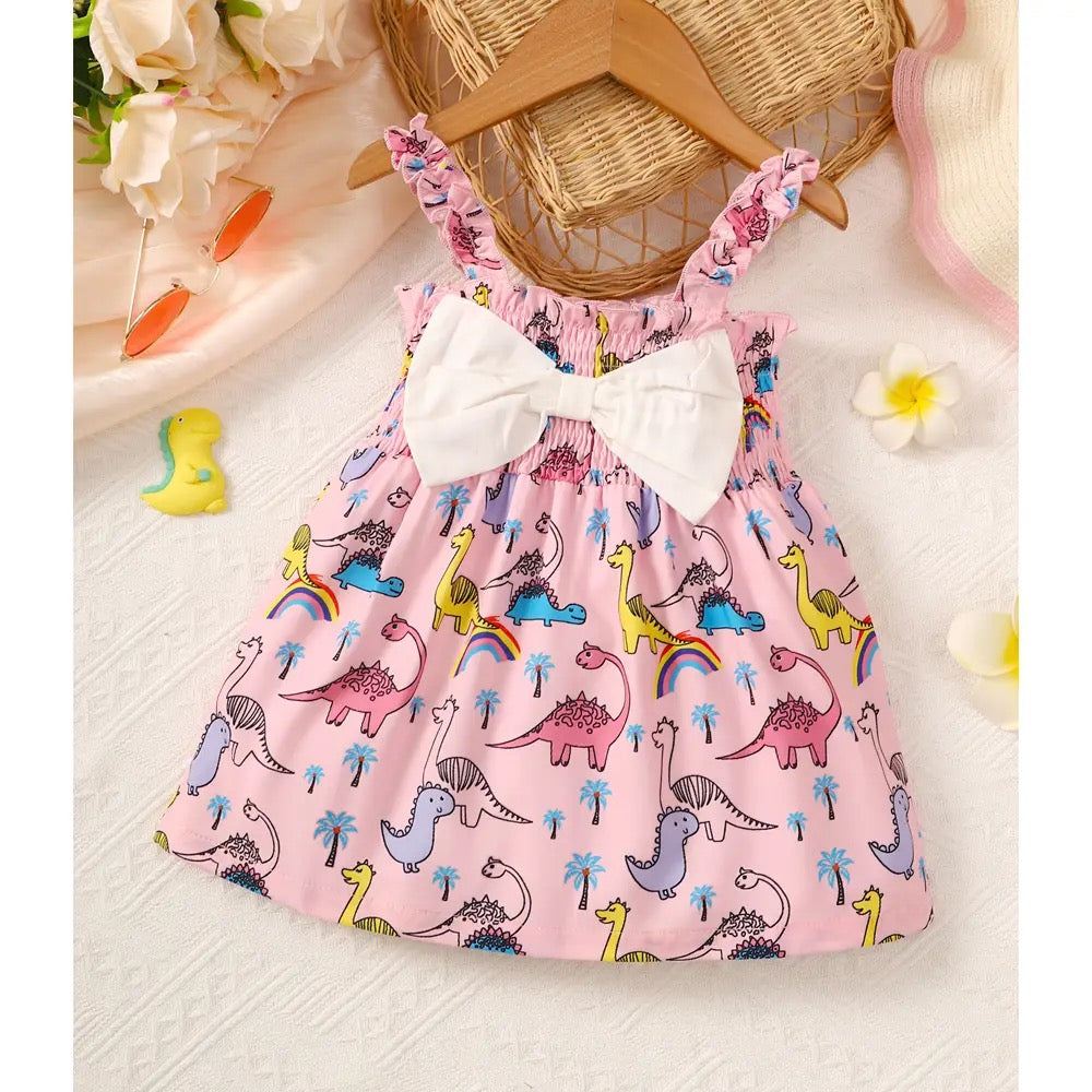 Toddler girls dress with bow FSH