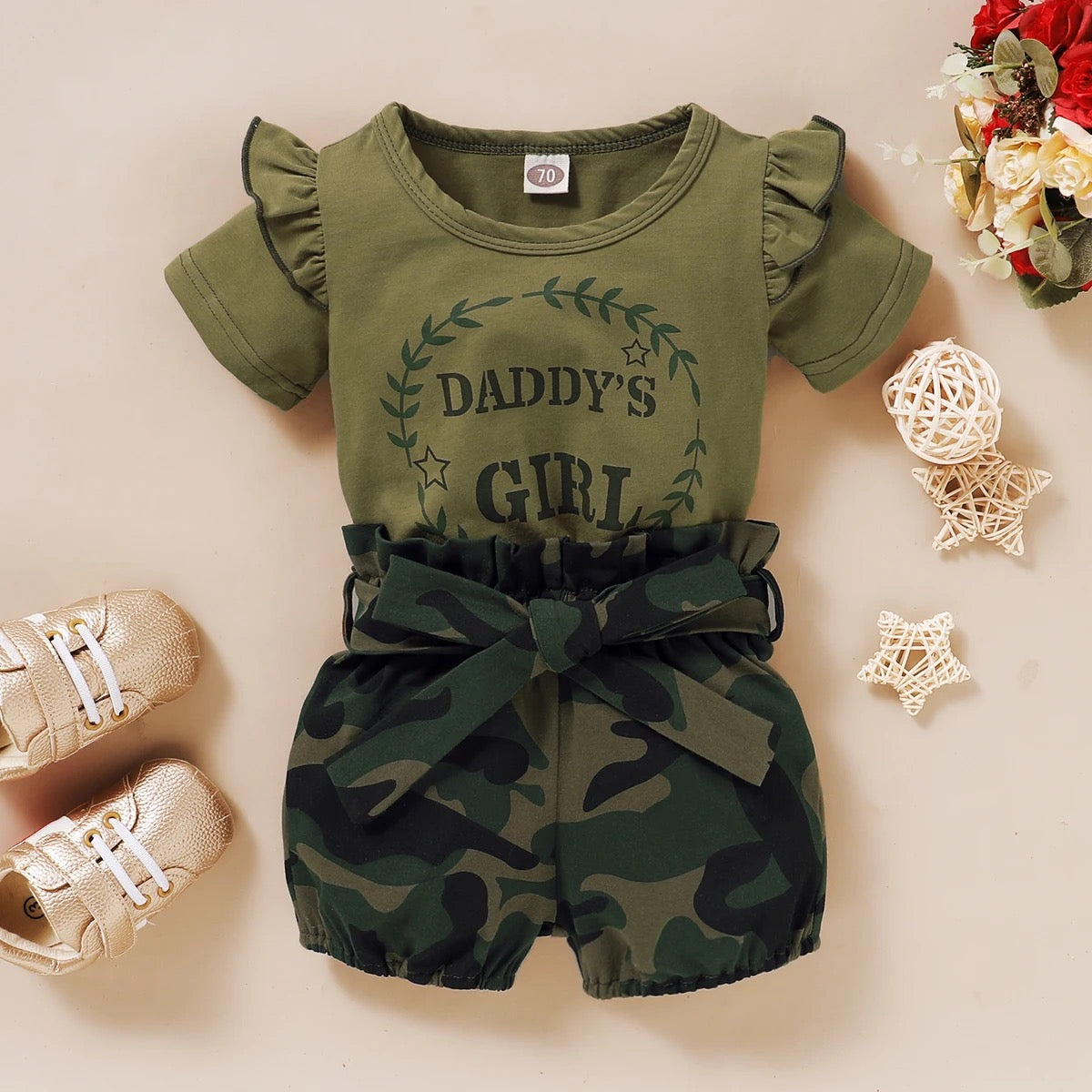Toddler ruffle short set FSH