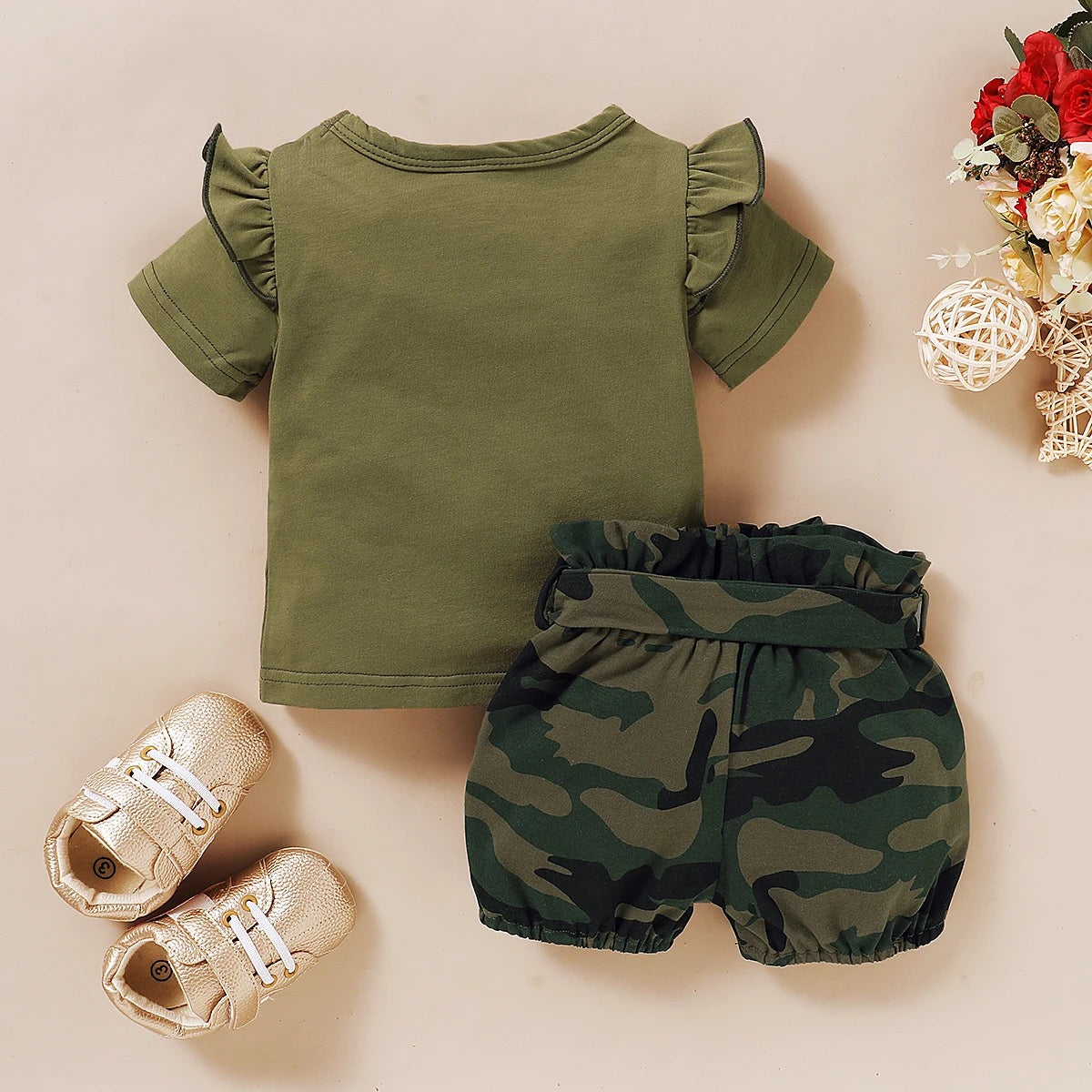Toddler ruffle short set FSH