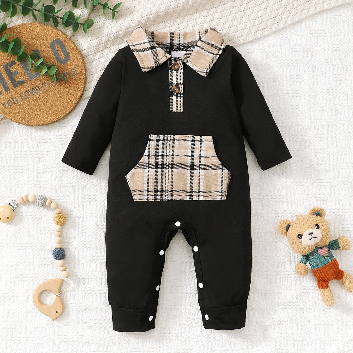 Infants plaid jumpsuit FSH