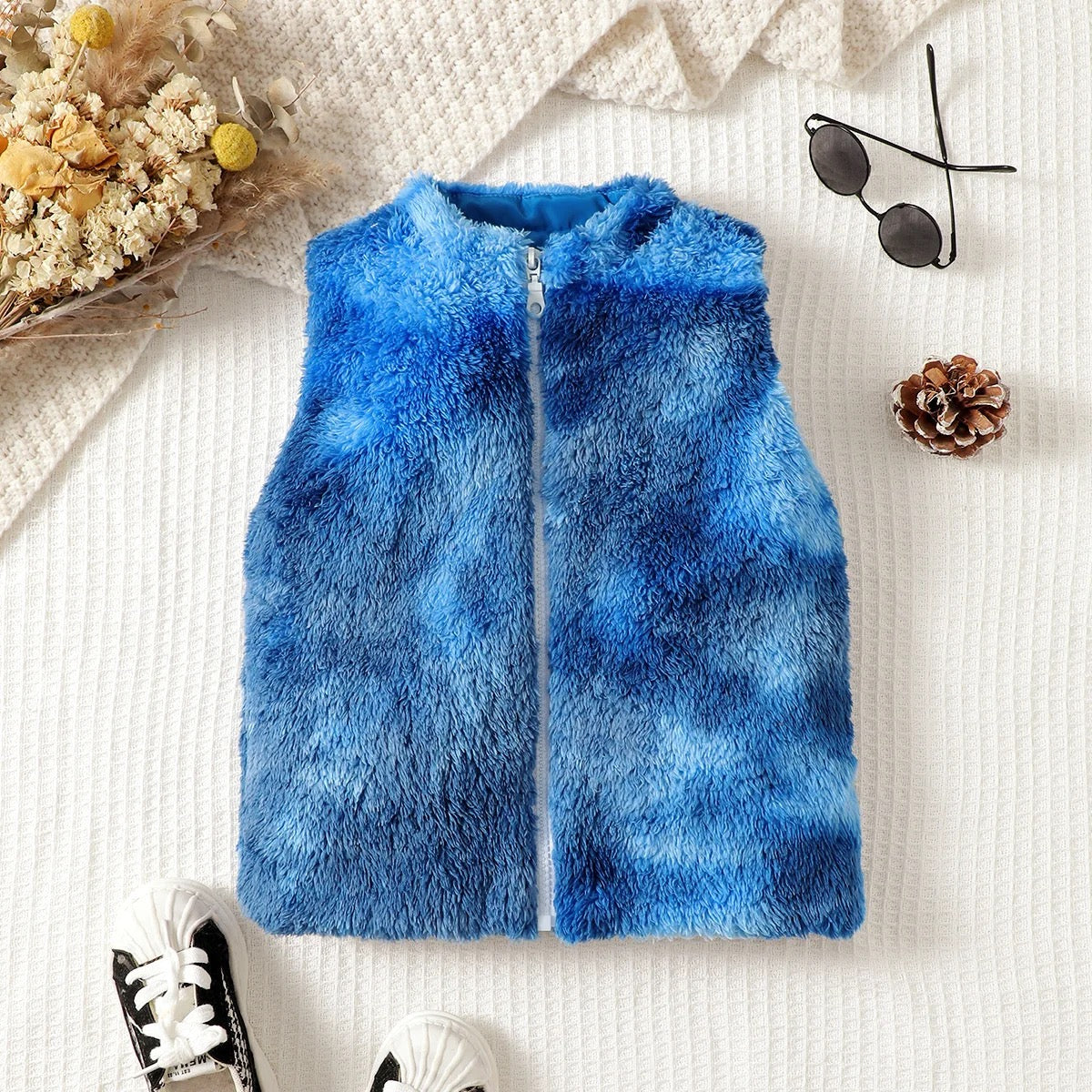 Warm winter fur vest FSH