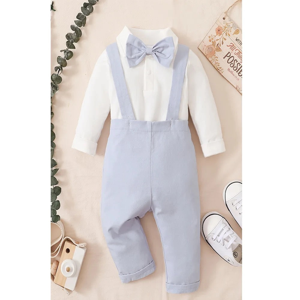 Baby romper set with bow tie 2 pc FSH