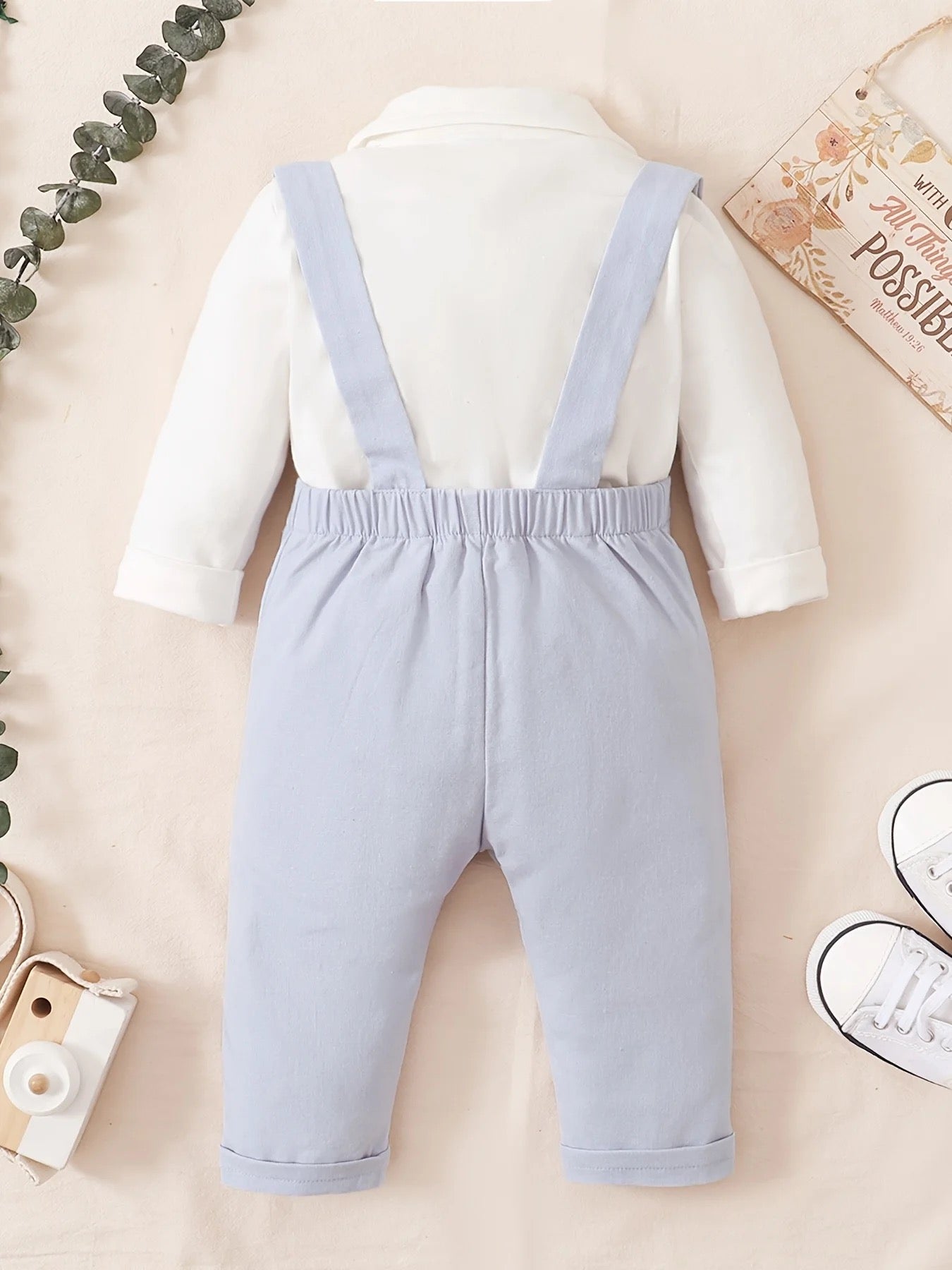 Baby romper set with bow tie 2 pc FSH