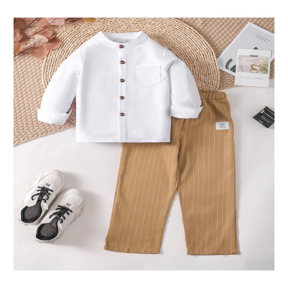 Boys 2 pc long sleeve pants set FSH
