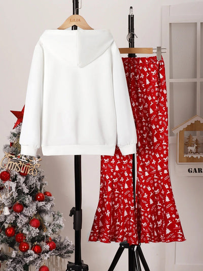 Girls Christmas flared pants set 2 Pc FSH