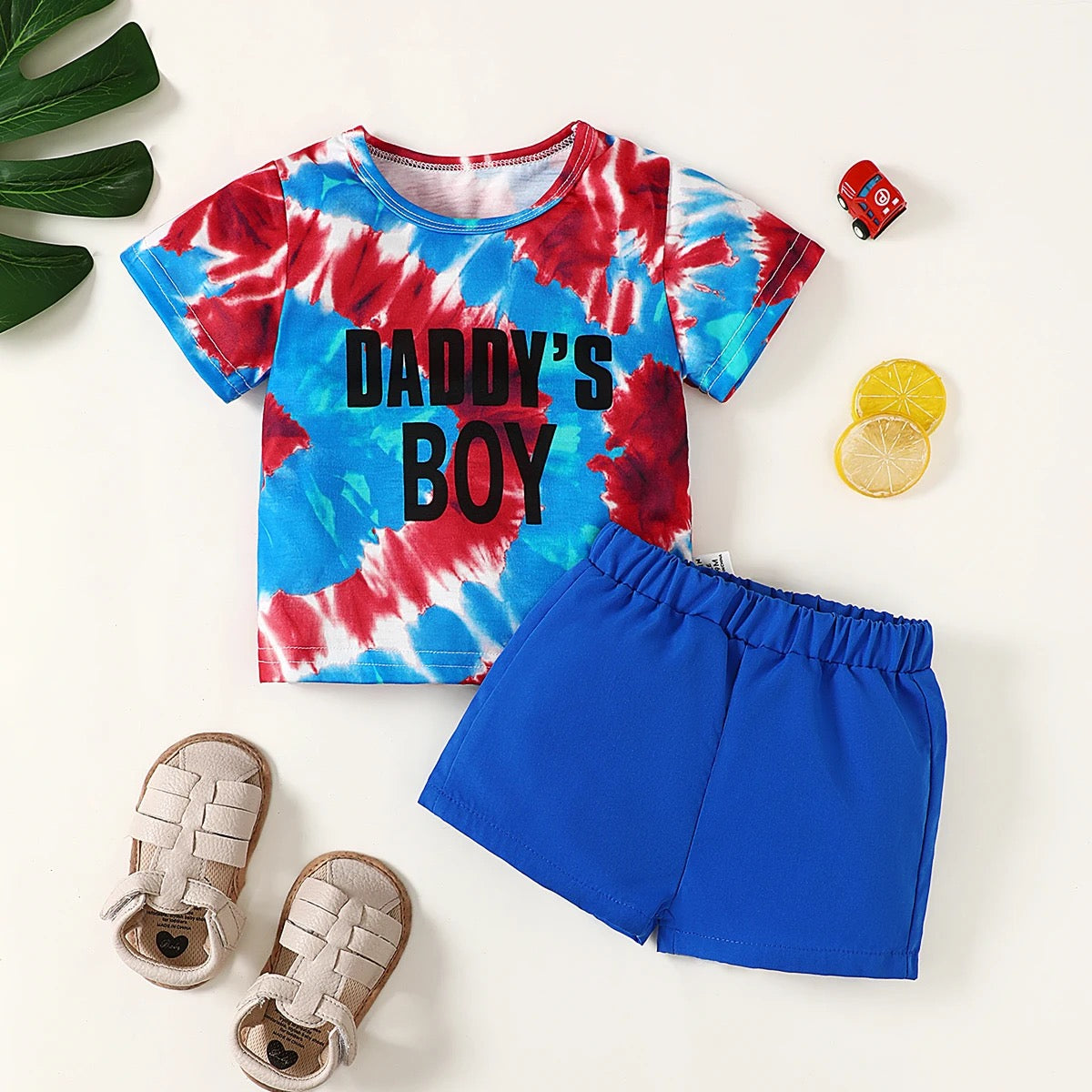 2 Pc boys summer shorts set FSH