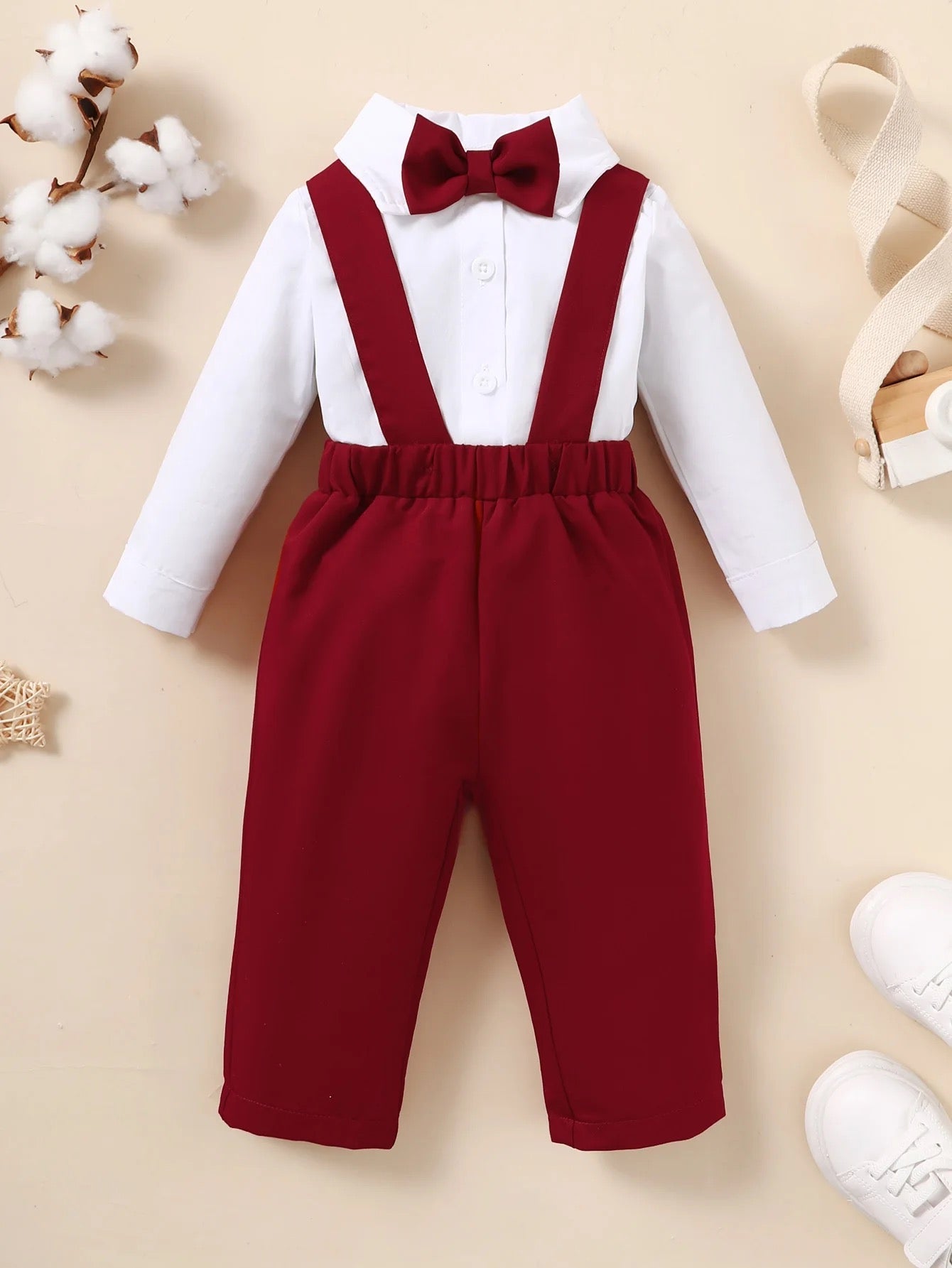 Baby romper bow tie 2 pc set