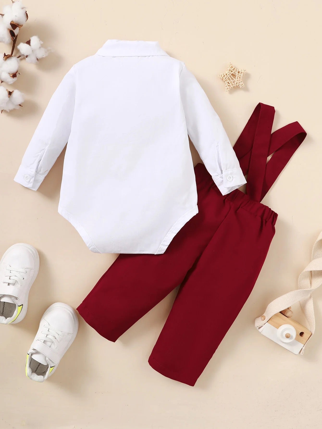 Baby romper bow tie 2 pc set