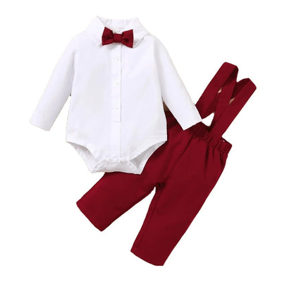 Baby romper bow tie 2 pc set