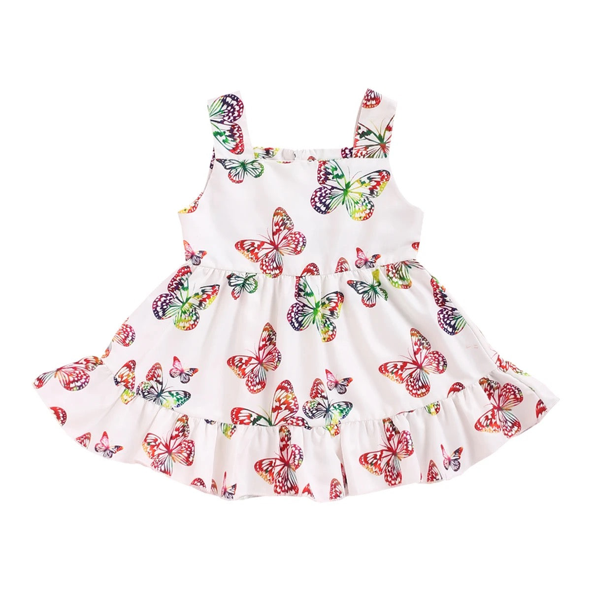 Baby girls butterfly print dress