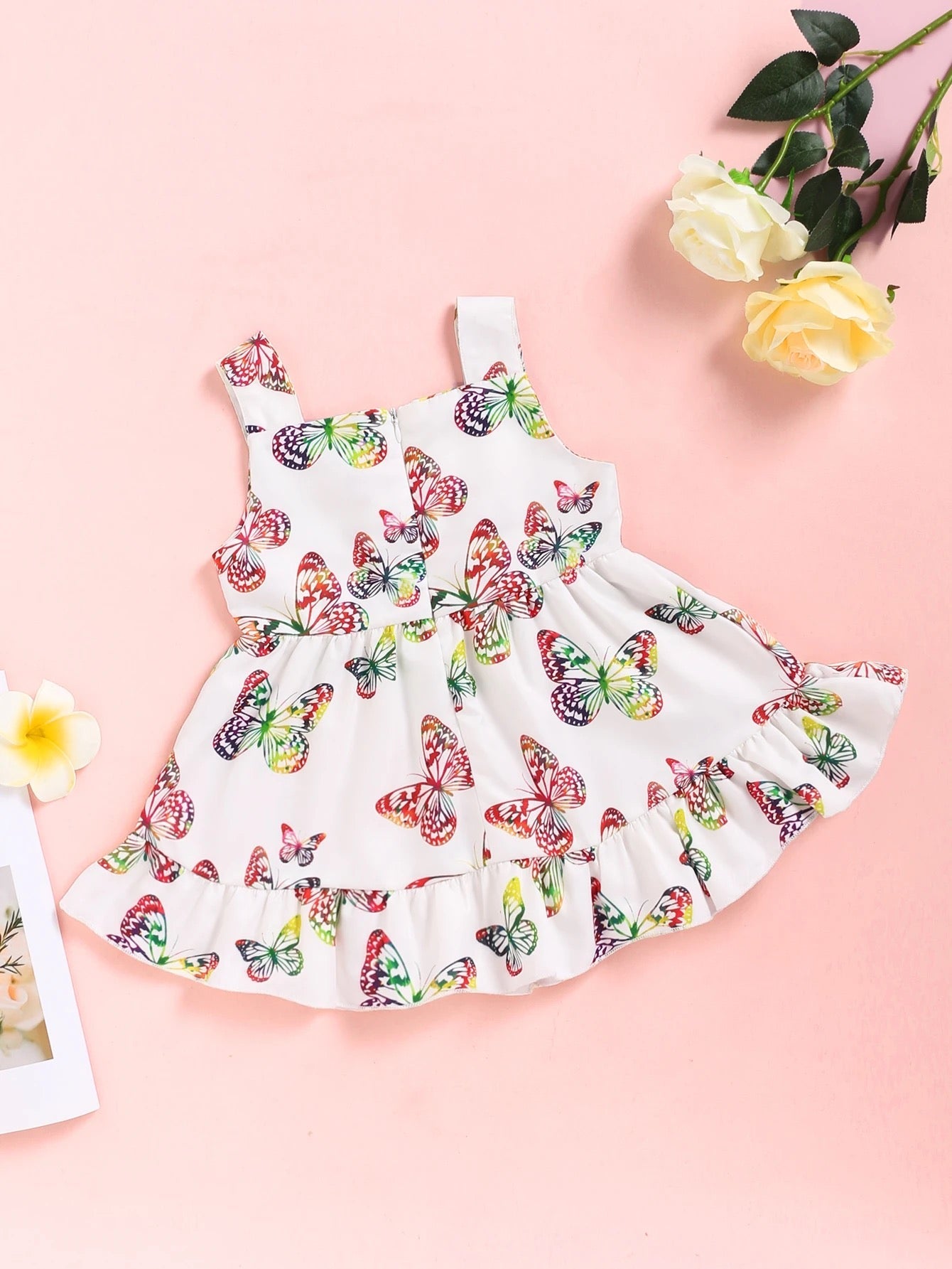 Baby girls butterfly print dress