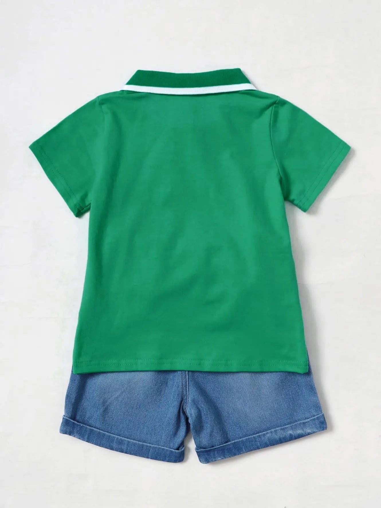 Baby denim shirts and t shirt 2 pc set