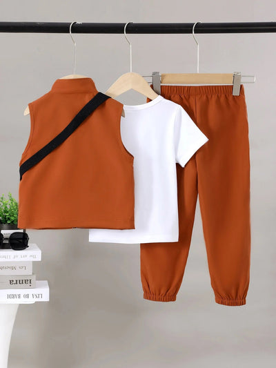 Boys 3 pc pants+vest set FSH