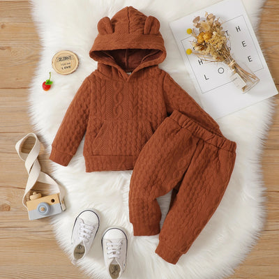 Baby boy 2 piece hoodie sweatsuit set FSH