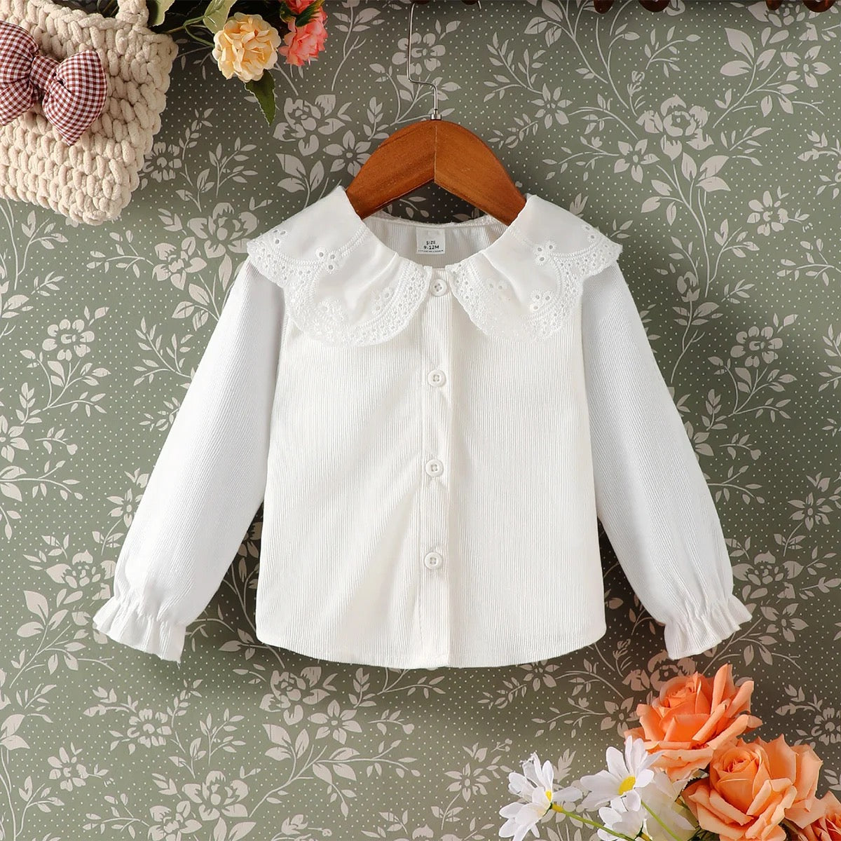 White long sleeve button down shirt FSH
