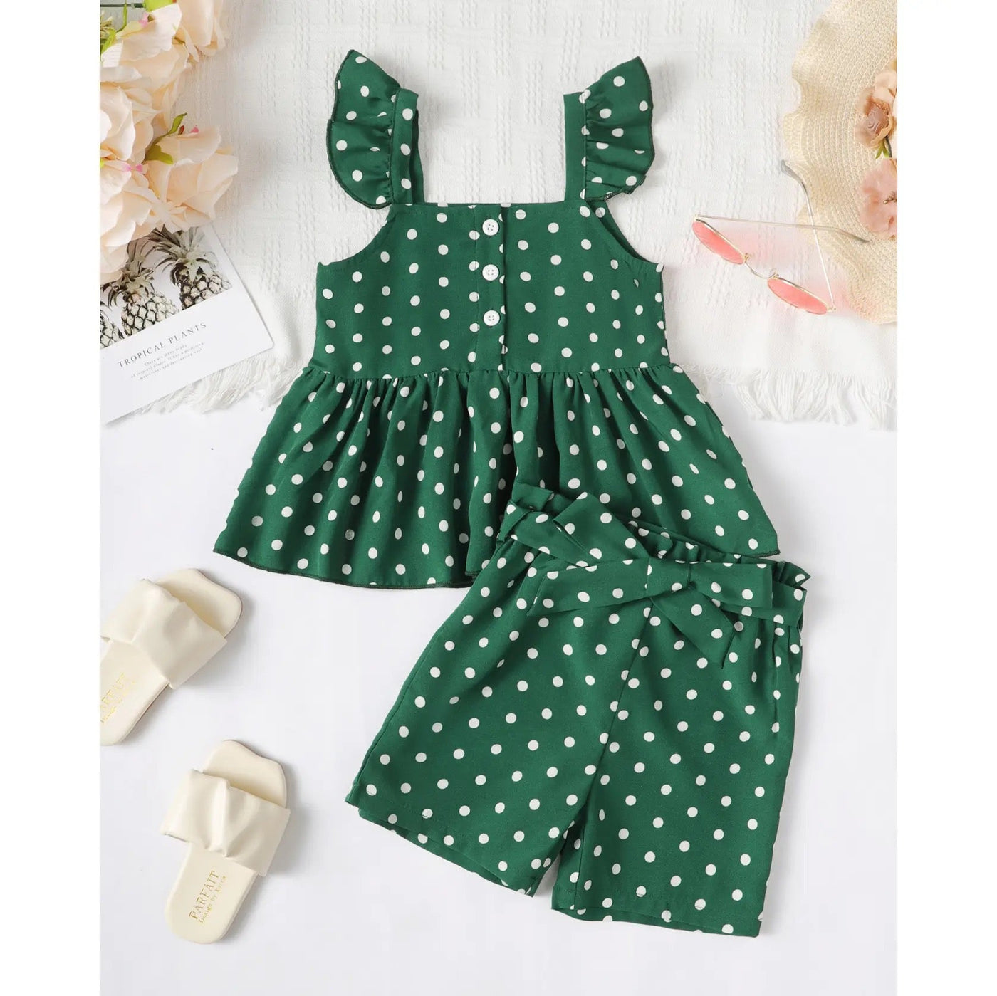 Girls polka dot 2 pc set FSH