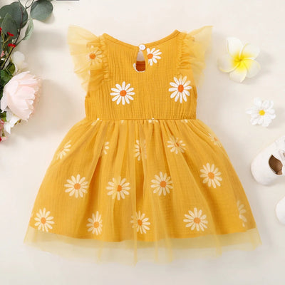 Infant girls daisy print dress FSH