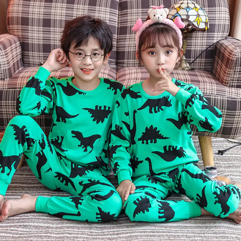 Winter Kids Pajamas Cartoon Children Sleepwear Cotton Pajamas Sets