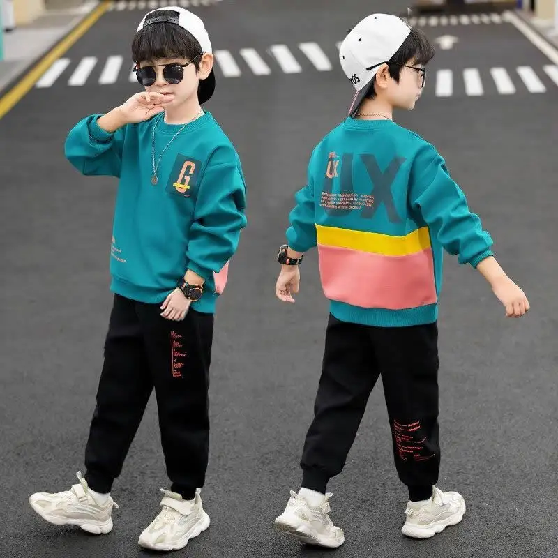 Fashion Casual Kids Clothing Sets Teens Children Boy Clothes Two Piece Suit