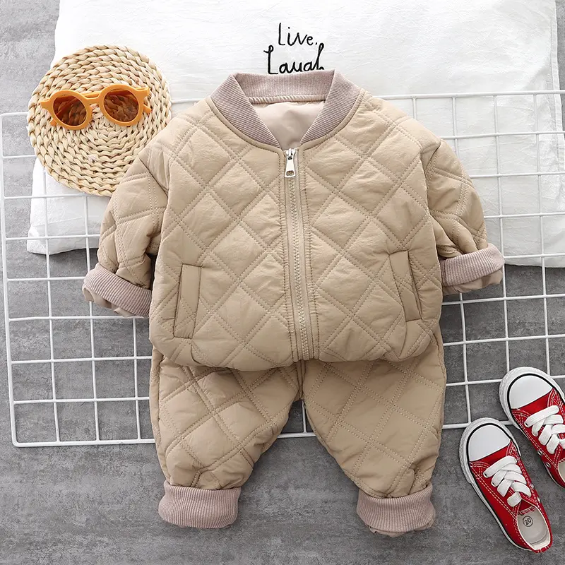 Two Piece Set Children Clothing Long Sleeve Boys Jacket Pants