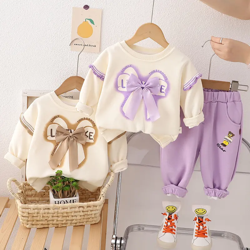 Kids Clothes Autumn Baby Long Sleeve Tops Pants 2PCS Children Fashion Outfits Girls