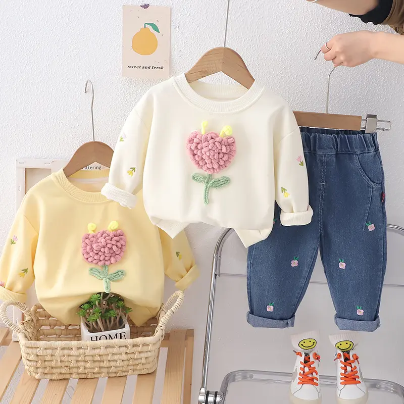 Cute Baby Girls Clothing Sets Spring Autumn Toddler Girls Clothes