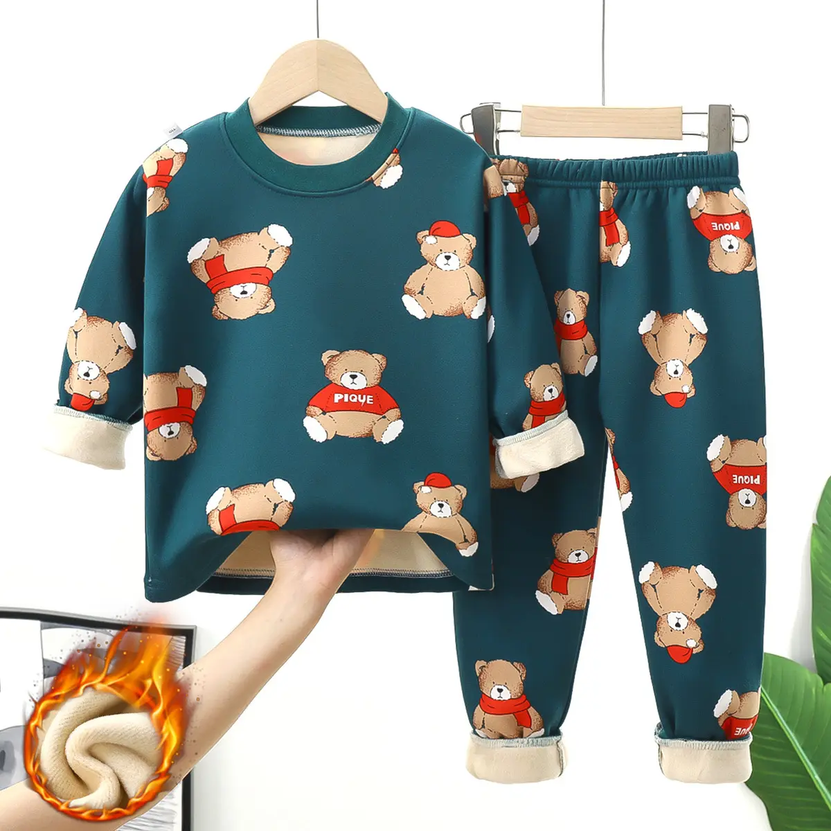 Children's Pajamas Set Winter Kids Girls Boys