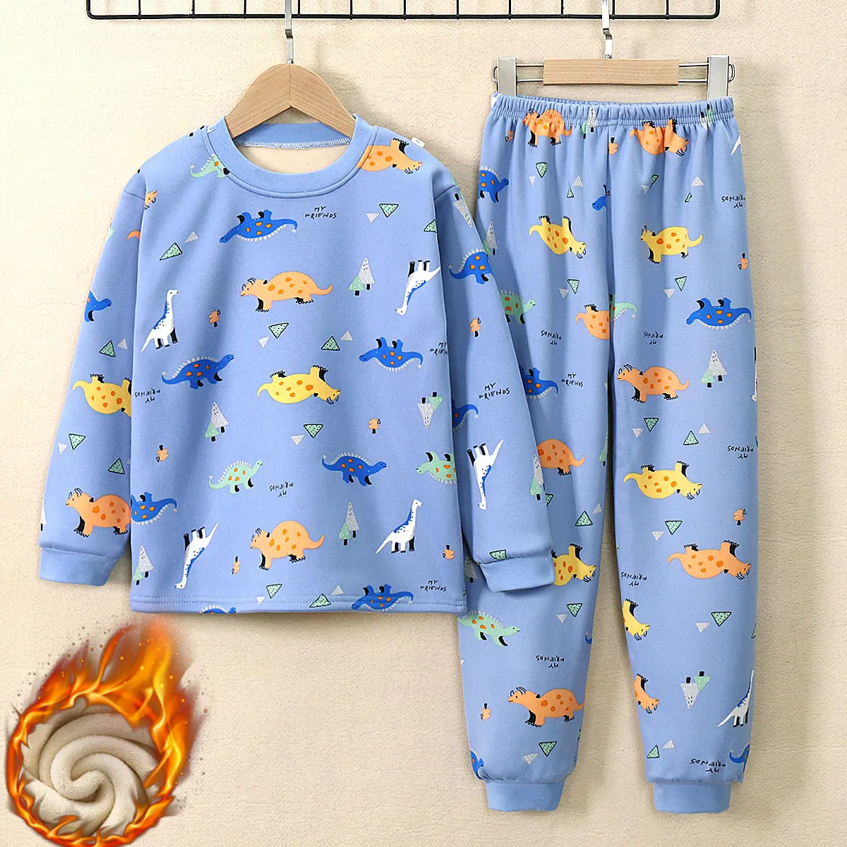 Winter Children's Underwear Set Long-sleeved Cotton Newborn Boys Girls Pajamas Baby Clothes